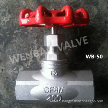 Female Screwed CF8m Globe Valve 11/4" 200wog